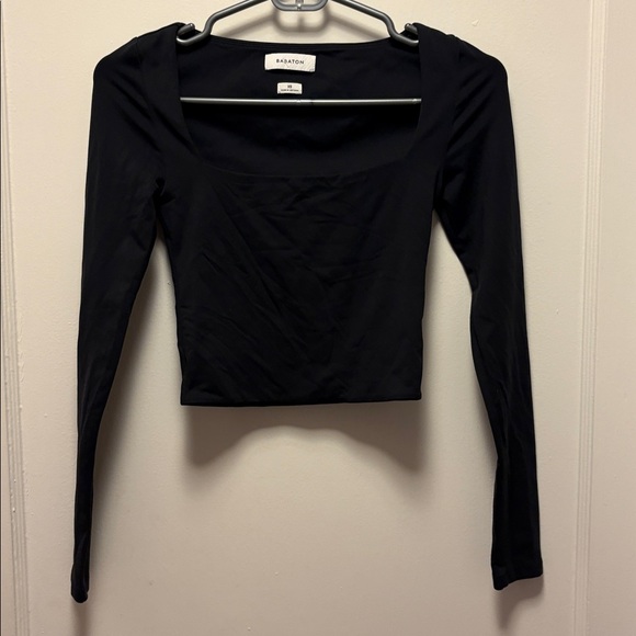 NWOT Babaton Contour Square Neck Long Sleeve Top Black, size Small - Picture 2 of 4
